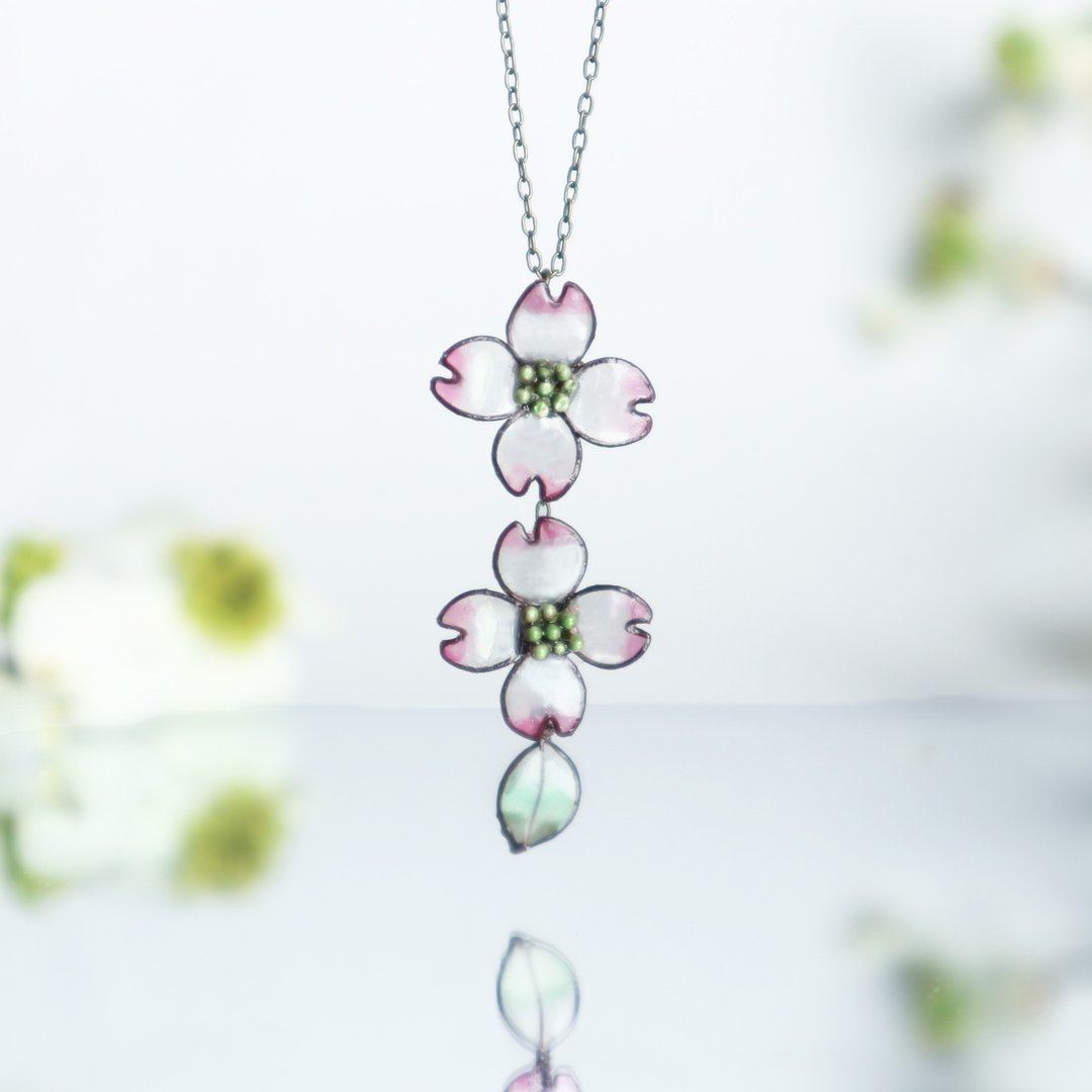 dogwood seasonal necklace - 项链 - 其他材质 白色