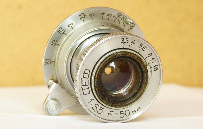 FED 3.5/50 苏联可折叠银镜头测距仪 M39 安装 Leitz Elmar 副本 - 相机 - 其他材质 银色