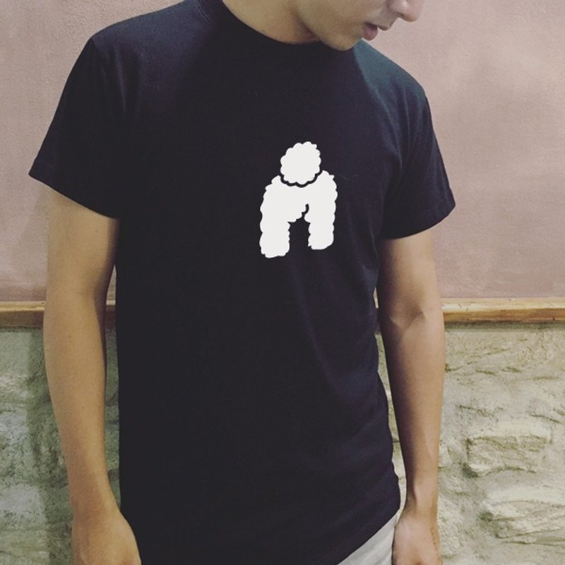 NINKYPUP 毛孩萌屁屁 贵宾反光T-shirt - 女装 T 恤 - 棉．麻 多色