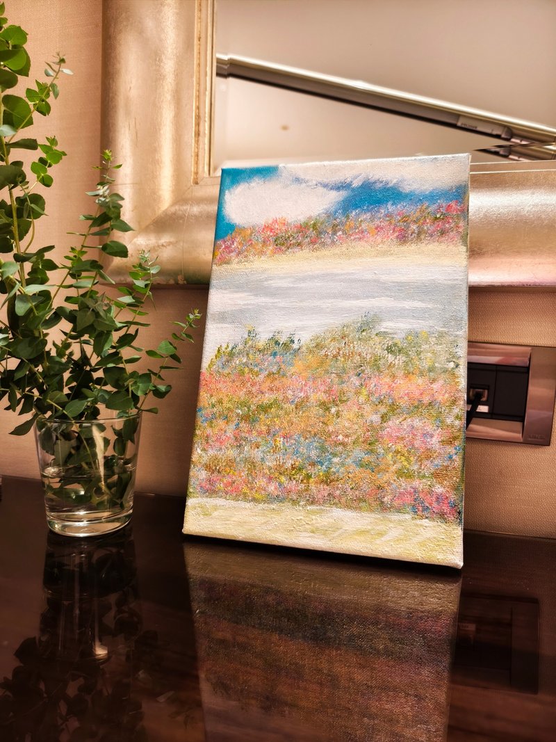 花卉画/田园画/花草画/远观抽象画/色彩画/舒压画/压克力水彩手绘 - 海报/装饰画/版画 - 棉．麻 