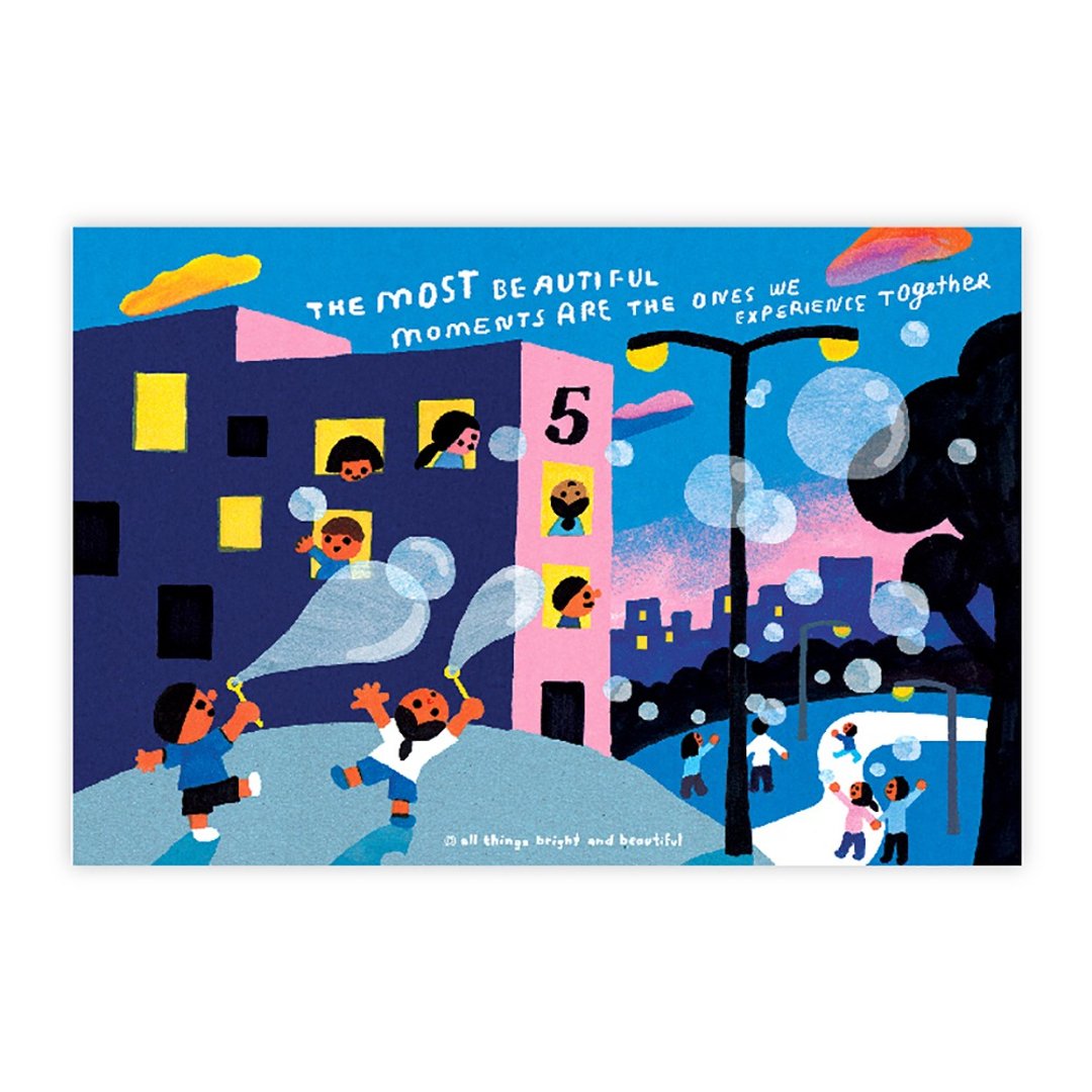Bubbles Postcard 泡泡明信片 - 卡片/明信片 - 纸 多色