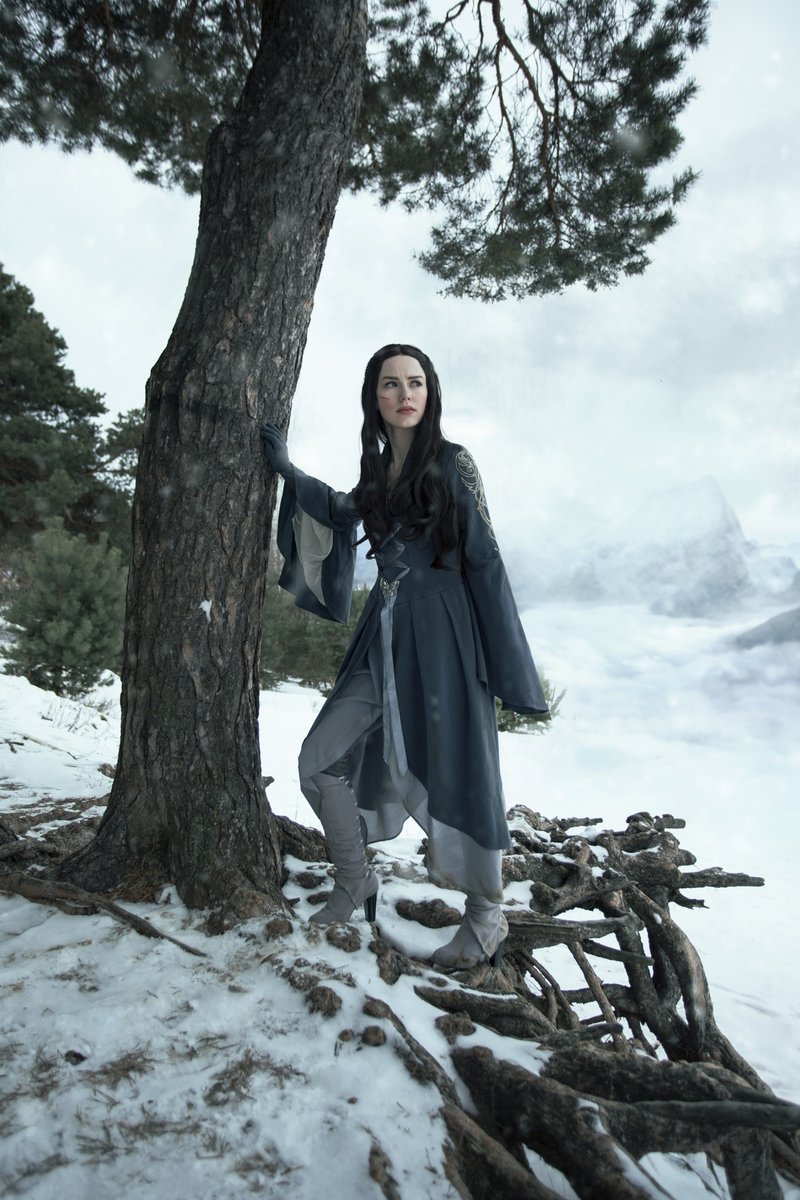 inspired by Arwen Chase cosplay Costume - Riding dress - Made to order - 晚装/礼服 - 聚酯纤维 灰色