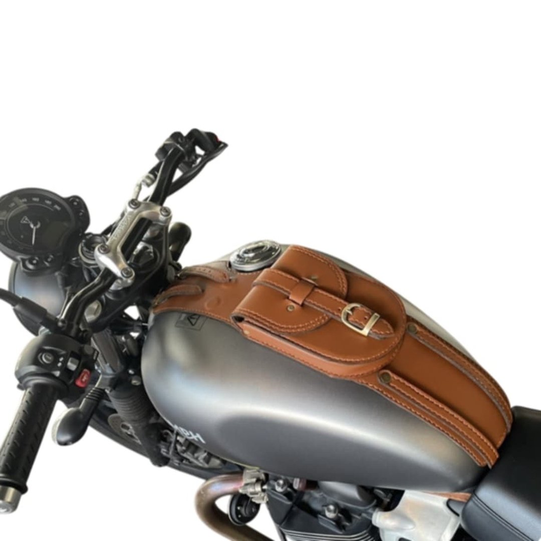 Triumph Speed twin 900 真皮油箱包 - 其他 - 真皮 黑色