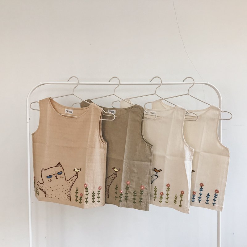 Vilan handmade cotton top - 女装上衣 - 棉．麻 白色