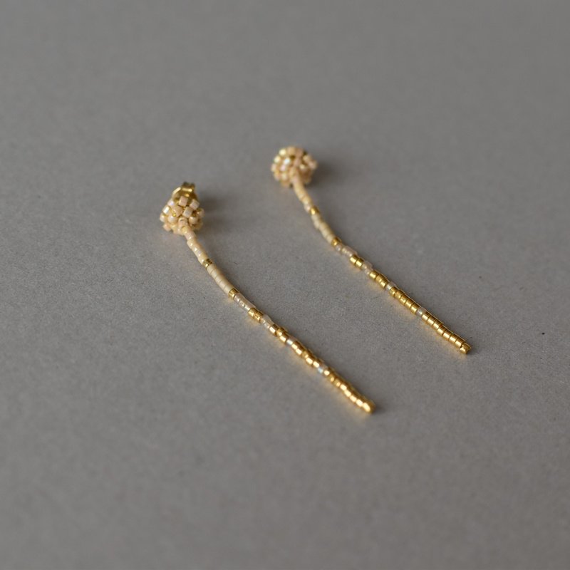 thread S / gold - 耳环/耳夹 - 玻璃 