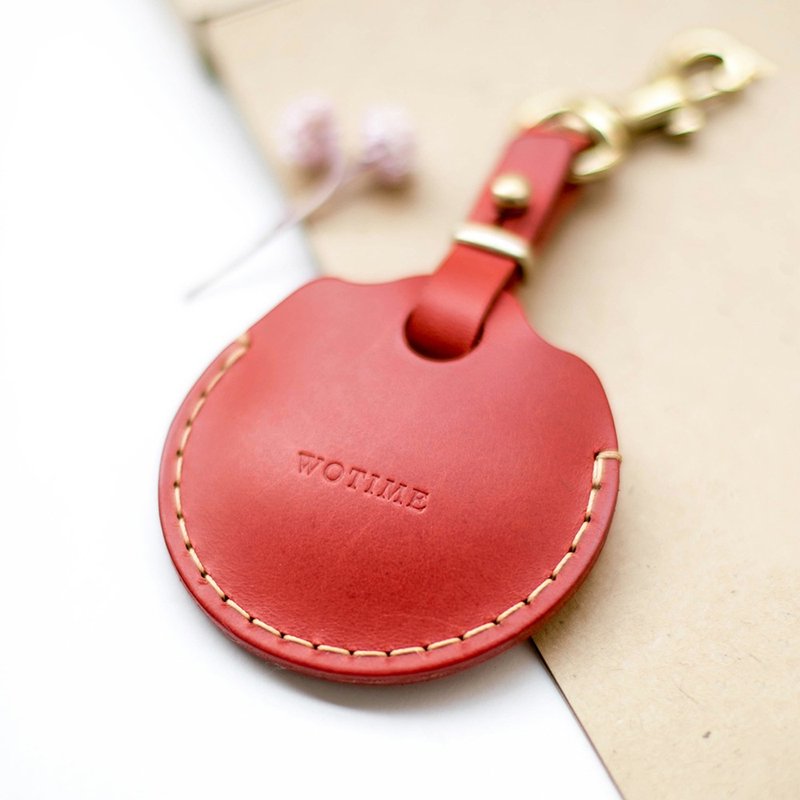 Wotime-GOGORO植鞣革钥匙皮套-利物浦红 - 钥匙链/钥匙包 - 真皮 红色