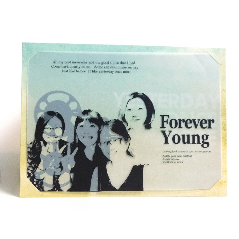 好时光 | 专属你的金色时光-04  高画质透明胶片 毕业礼物 纪念 - 画框/相框 - 防水材质 黑色