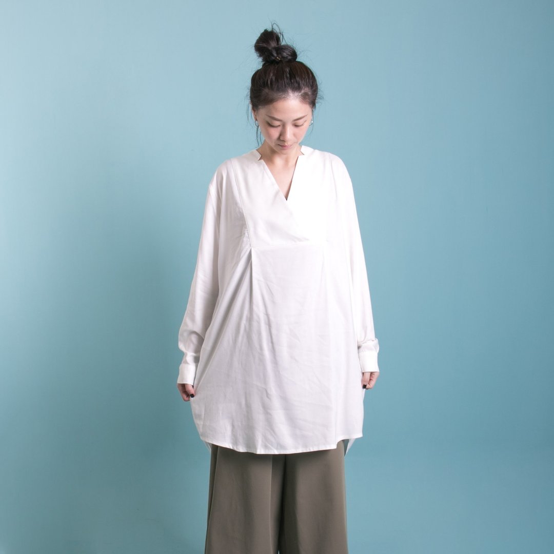 西装领衫 白色 F10066800088 - 女装衬衫 - 棉 白色