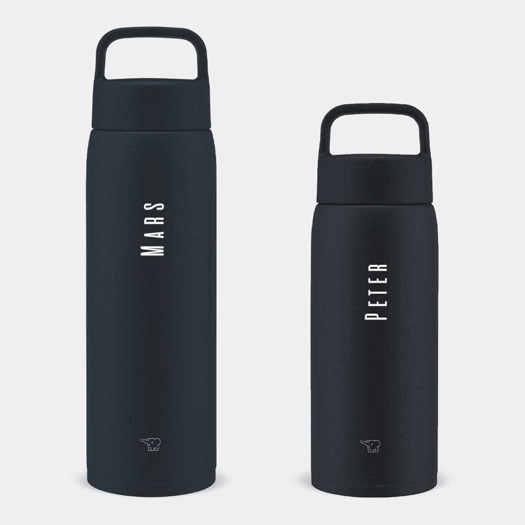 【父亲节定制化礼物】英文名 大容量象印保温瓶 800/1000ml PU004 - 保温瓶/保温杯 - 不锈钢 灰色