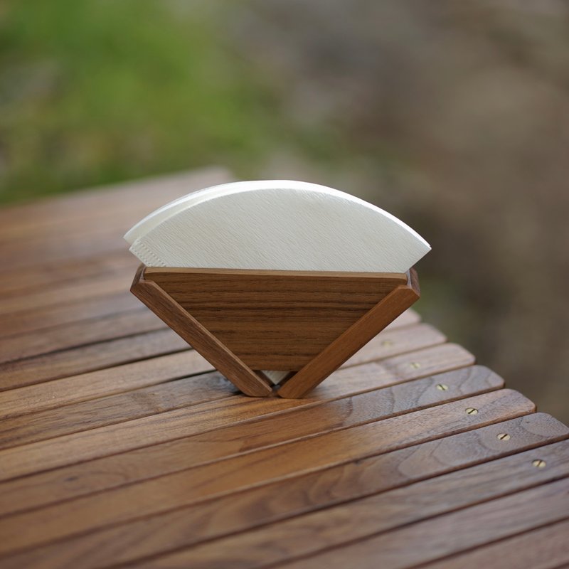 咖啡过滤器支架　可容纳 1-2 杯　胡桃木 - 咖啡壶/周边 - 木头 咖啡色