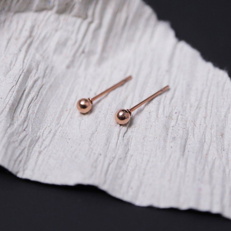 片刻。圆珠耳环 316L 医疗钢 - 耳环/耳夹 - 不锈钢 银色