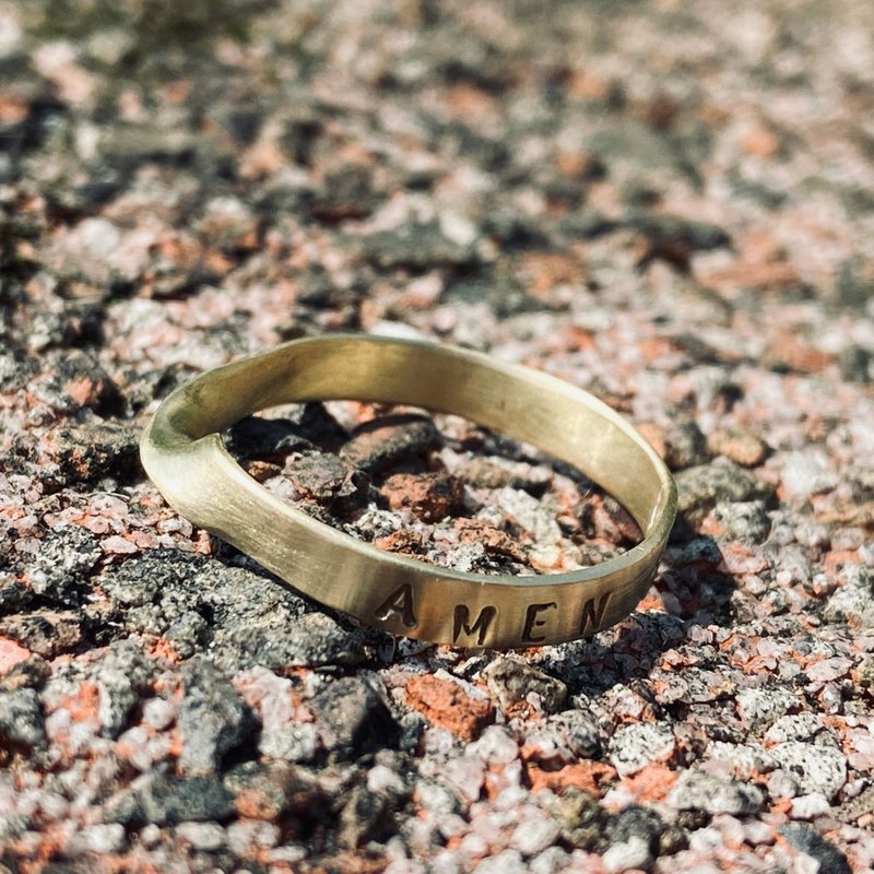 纯银旋转戒指 莫比乌斯戒 可调节尺寸 活动戒围。 - 戒指 - 铜/黄铜 金色