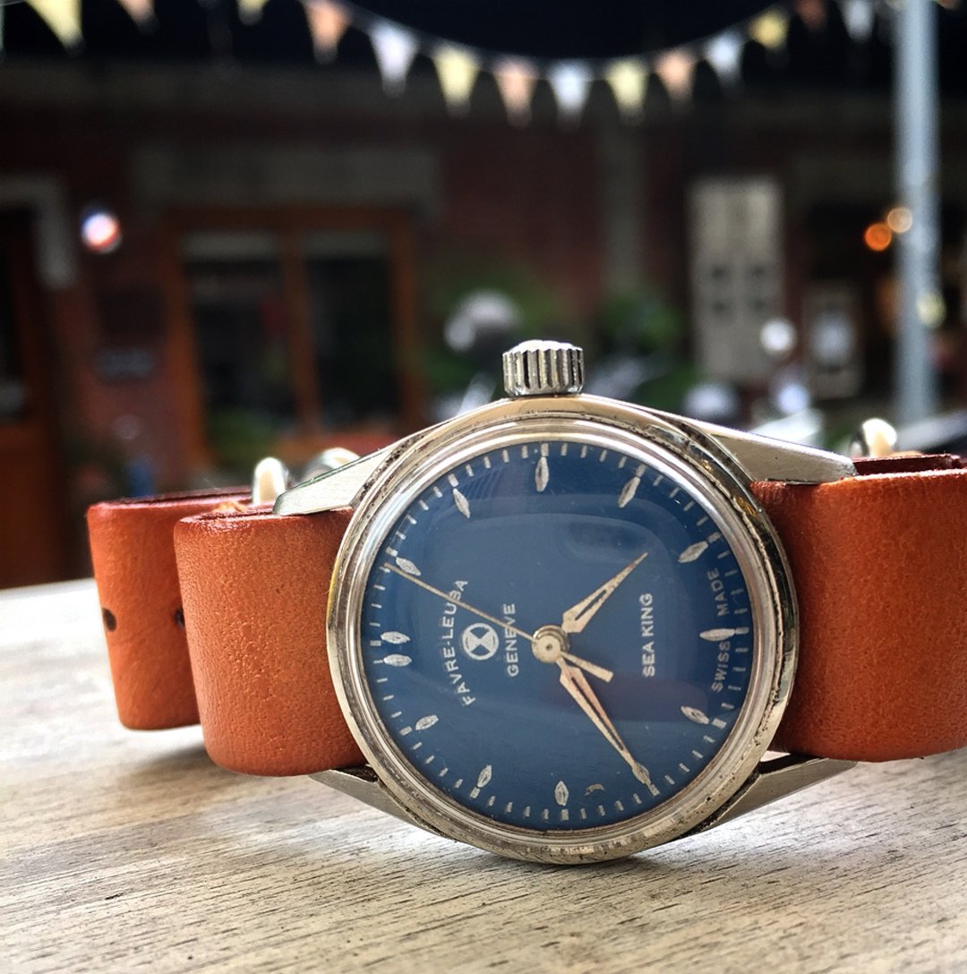 Favre-Leuba Watches域峰表/古董表 手上链机械表 - 对表/情侣表 - 其他金属 蓝色