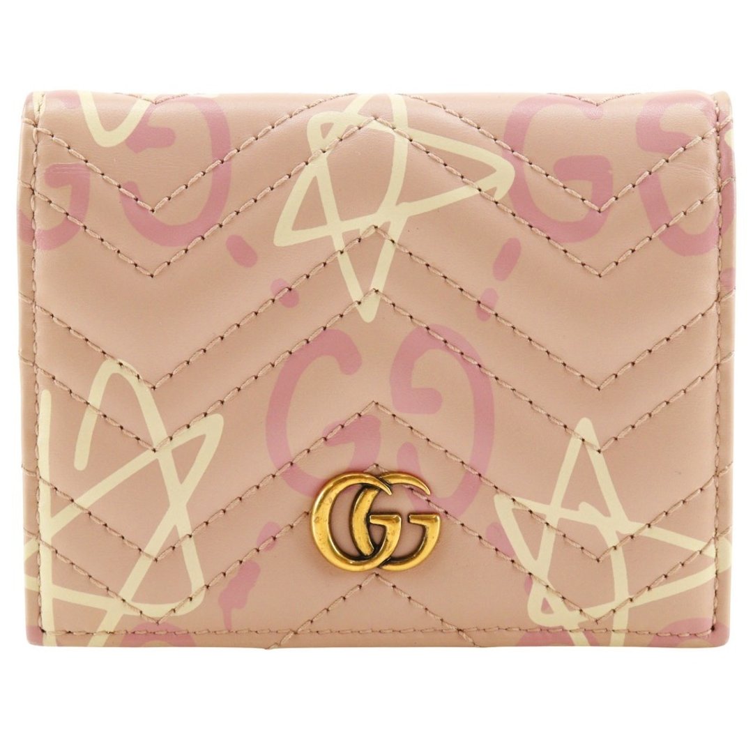 【日本直送】GUCCI 双折短夹 GG Ghost 卡夹 449421 皮革 粉色 女仕【二手】 - 皮夹/钱包 - 真皮 粉红色