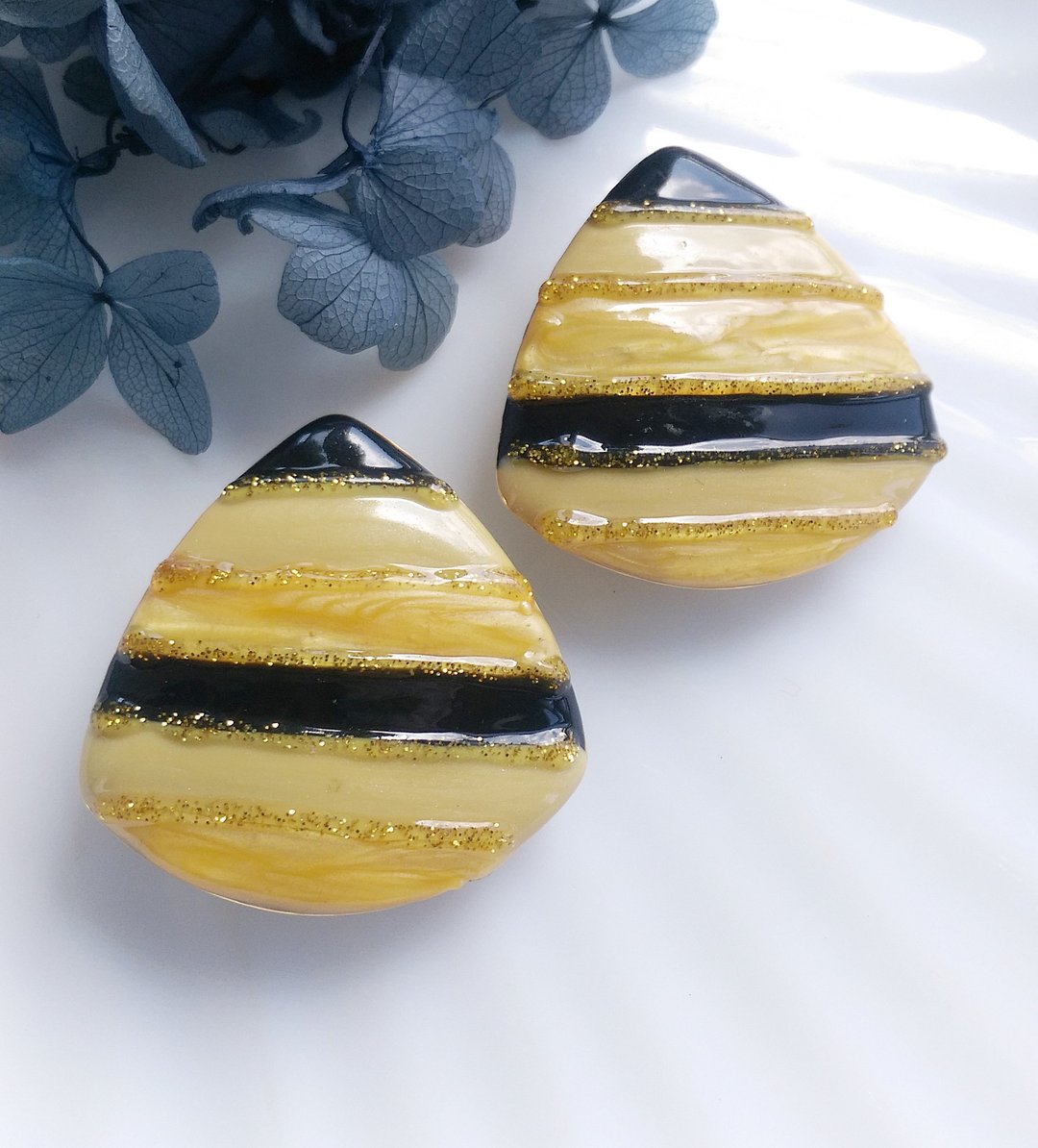 Vintage Jewelry 西洋古董饰品 复古 摩登普普 针式耳环 - 耳环/耳夹 - 其他金属 金色