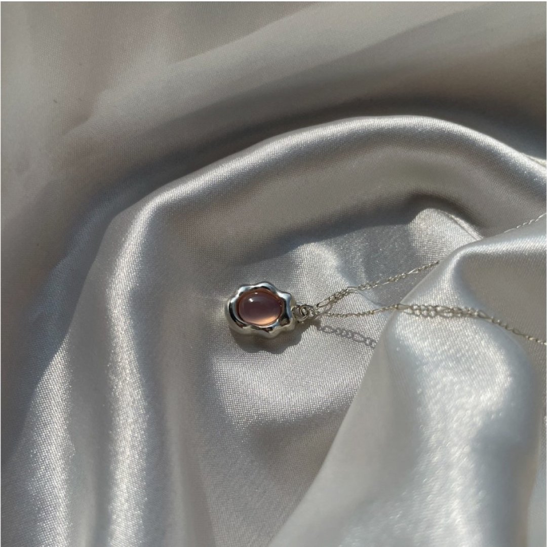 Sunburst Gemstone Necklace no.29 - 项链 - 其他金属 银色