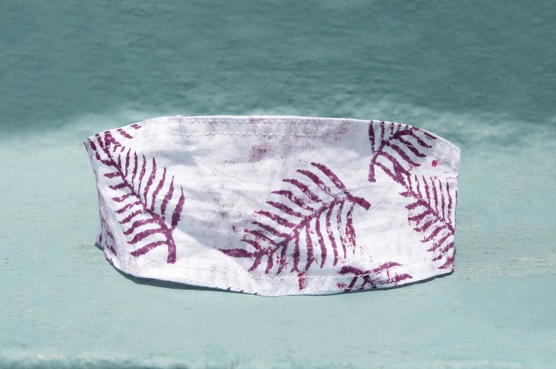 闺蜜 圣诞礼物 手工发带 / 普普风发带 / 印花发带 / 松紧发带 - 紫色森林叶子 花朵 - 发饰 - 棉．麻 