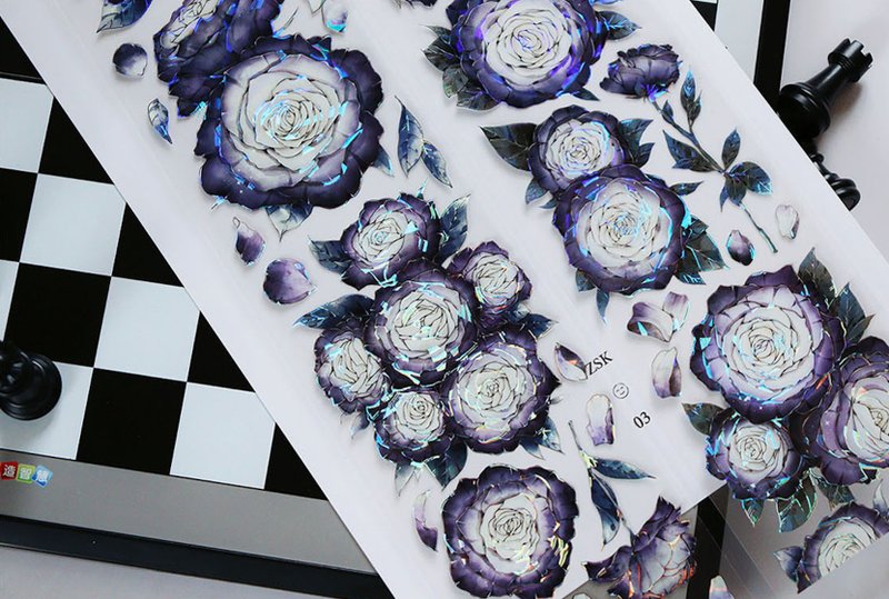 黛紫牵情 PET 纸胶带 贝壳光 5米卷 - 纸胶带 - 其他材质 紫色