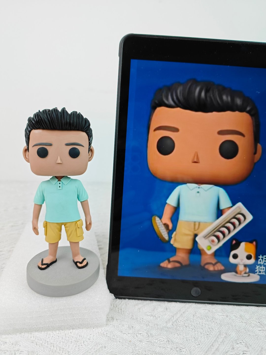 纯手工定制美国Funko Pop 自画肖像公仔娃娃男朋友老公生日礼物 - 玩偶/公仔 - 粘土 多色