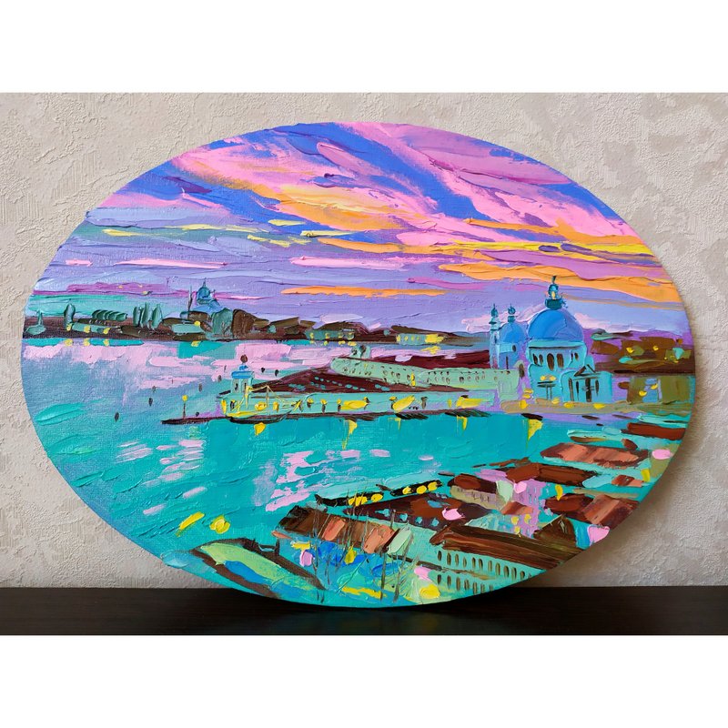 Venice painting Italy Original Art Italian Artwork Fine Art Impasto Oil Painting - 海报/装饰画/版画 - 其他材质 多色
