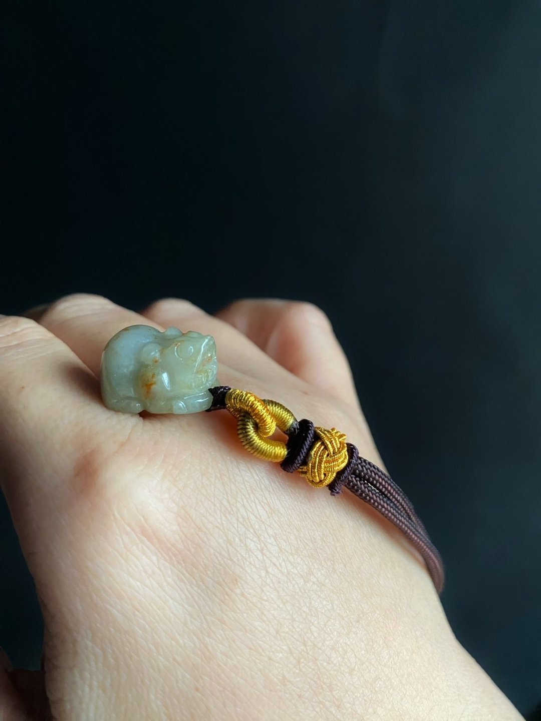 天然缅甸玉 翡翠 撒金红翡 招财 貔貅 护主 玉坠 项链 礼物 - 项链 - 玉石 咖啡色