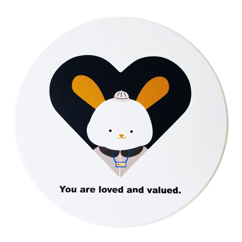 Blue ID 兔子 陶瓷杯垫 - 杯垫 - 瓷 