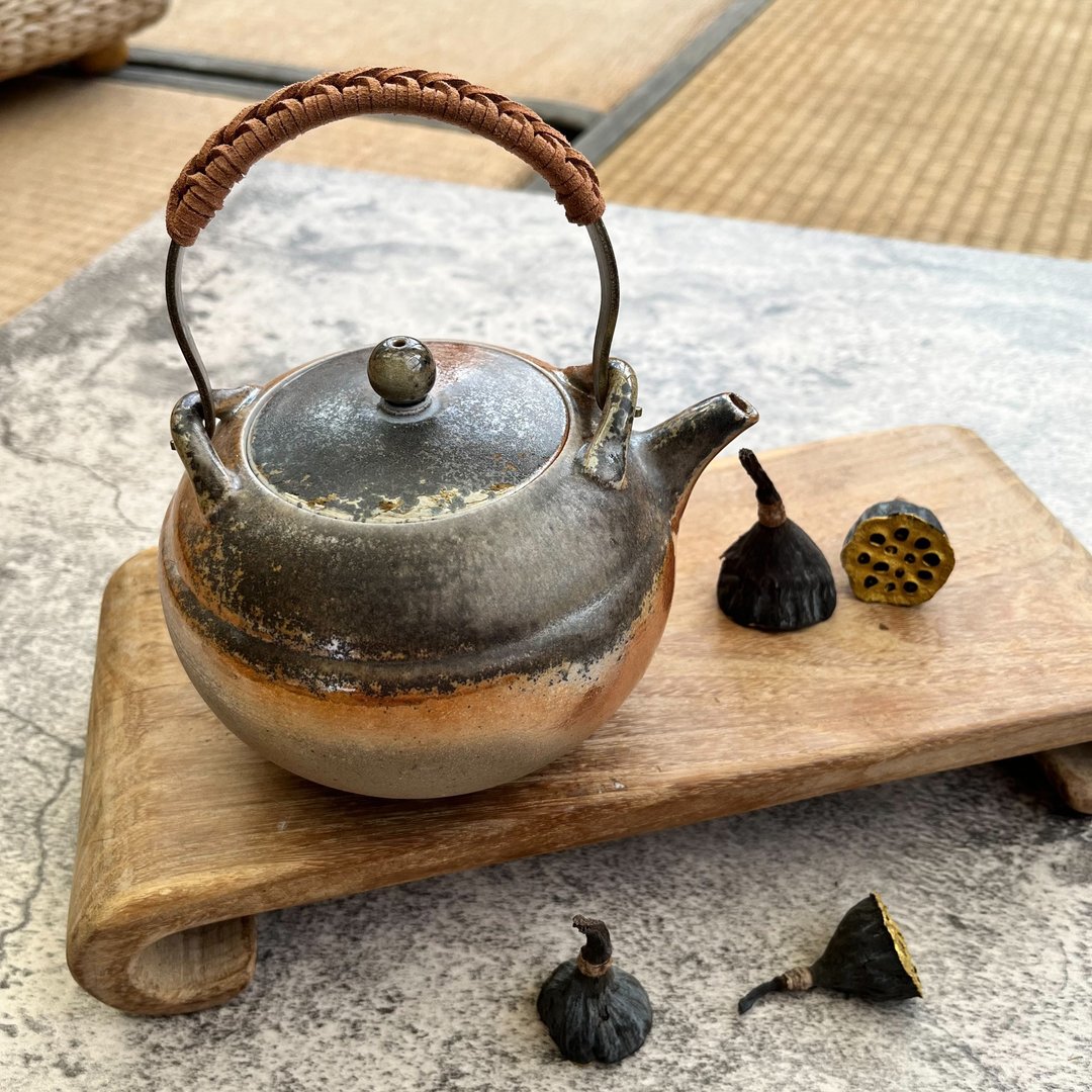 柴烧提梁壶 - 茶具/茶杯 - 陶 咖啡色