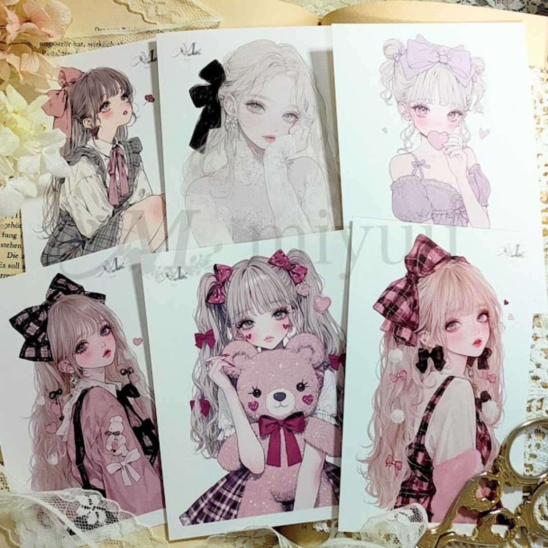 贴纸 原创贴纸 人物贴纸 原创贴纸 女孩贴纸 装饰贴纸 可爱 - 贴纸 - 纸 蓝色