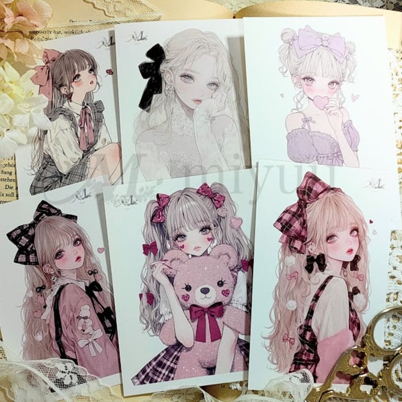 贴纸原创贴纸人贴纸原创贴纸女孩贴纸装饰贴可爱 - 贴纸 - 纸 蓝色