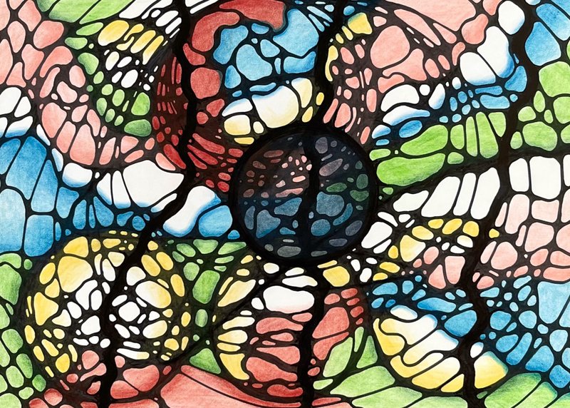 Kaleidoscope of energies, colorful dance. Modern Art. - 墙贴/壁贴 - 纸 