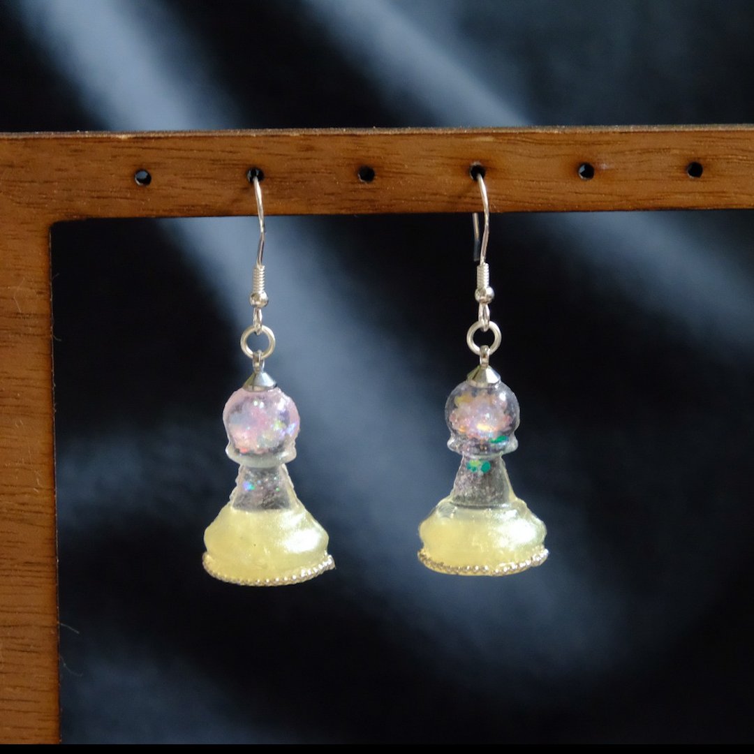 【水晶の玉】Crystal Ball - Silver Earrings by ETPLANT - 耳环/耳夹 - 纯银 透明