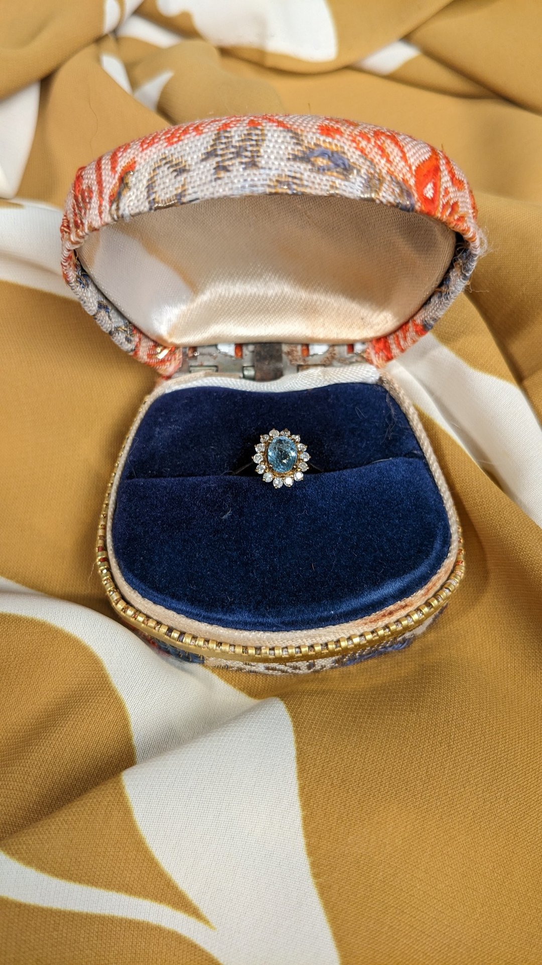 18k 金天蓝色碧玺戒指 - 戒指 - 宝石 