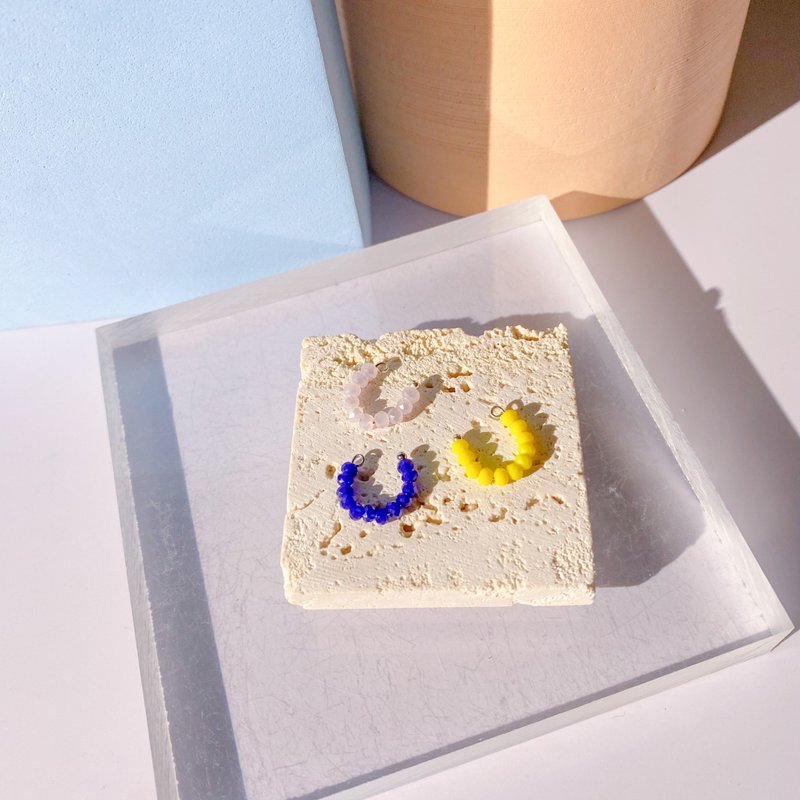 无瑕水晶耳骨夹 - 耳环/耳夹 - 水晶 多色