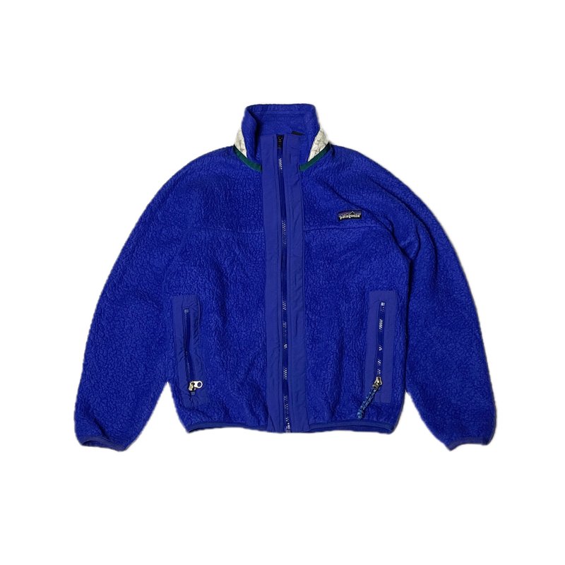 古着美制 Patagonia kids fleece Jacket 摇粒绒外套 - 其他 - 聚酯纤维 蓝色
