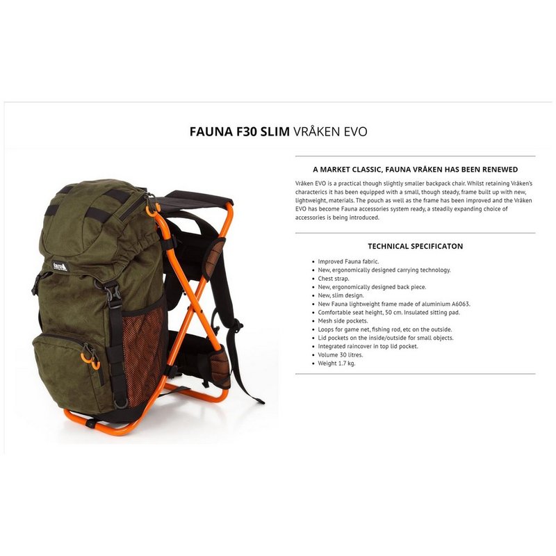 FAUNA-北欧设计 F30 SLIM VRAKEN EVO轻量板凳麂皮后背包 - 后背包/双肩包 - 其他材质 