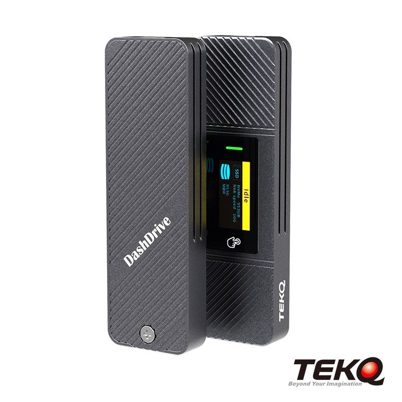 【TEKQ】DashDrive 智能显示 M.2 SSD 外接盒 0GB 灰 - 电脑配件 - 其他金属 黑色