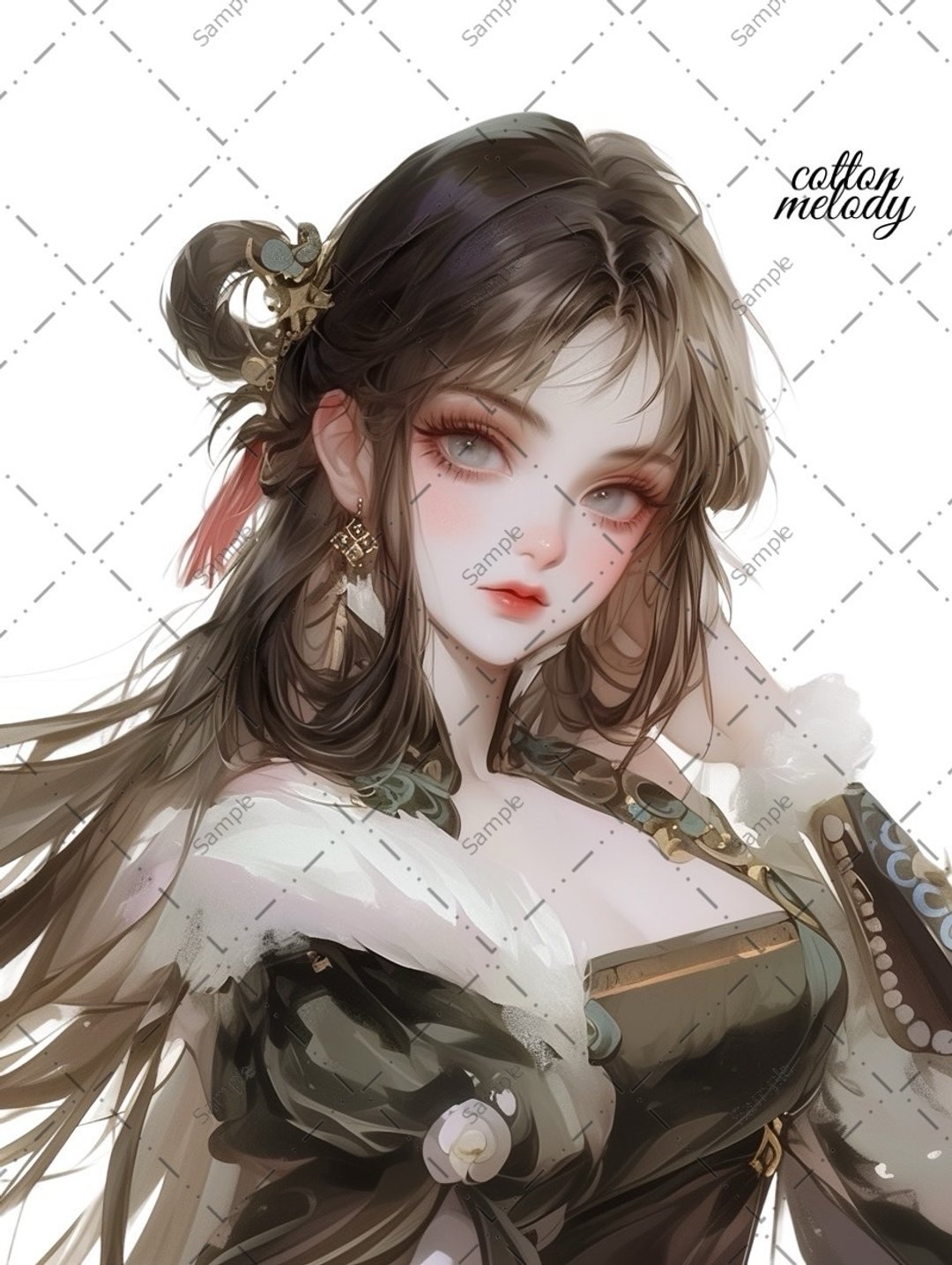 original sticker no.1367 人物贴纸 原创贴纸 人物贴纸 女孩贴纸 原创人物贴纸 - 贴纸 - 纸 