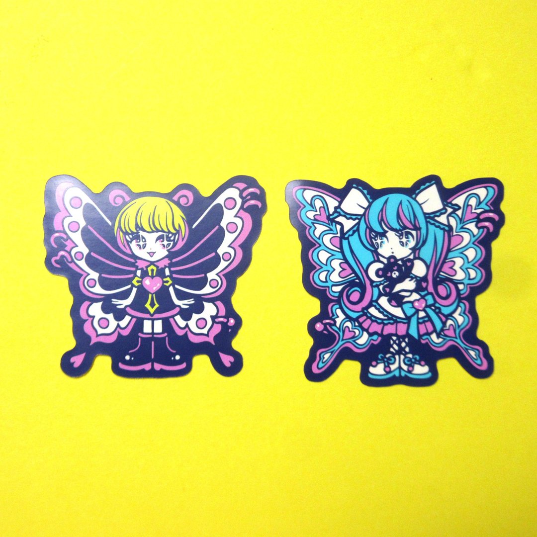 OMAKEBOSHI STICKER Saint 蝴蝶贴纸组 - 贴纸 - 纸 