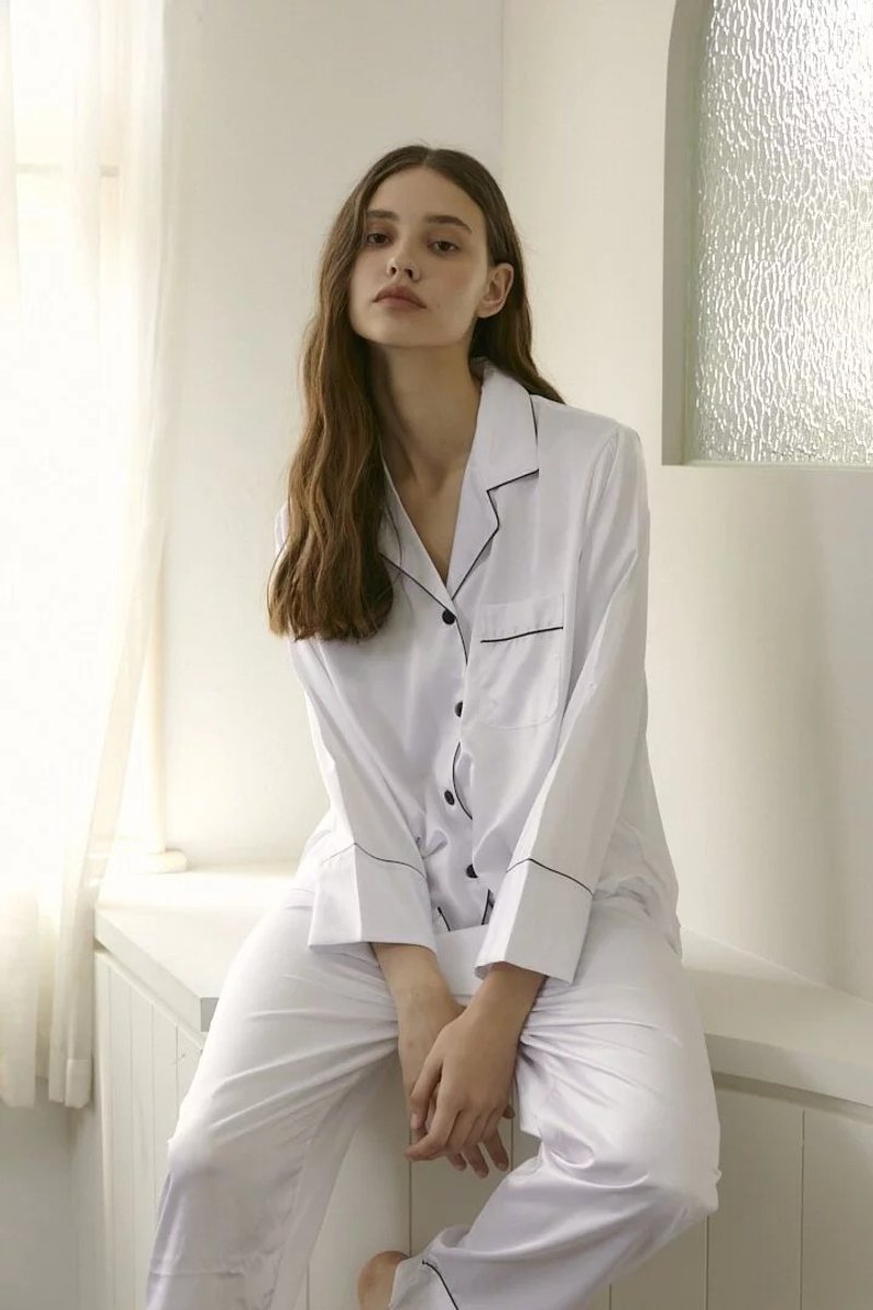 Love To Dream 长袖居家服【可定制化/睡衣/缎面睡衣】 - 居家服/睡衣 - 聚酯纤维 