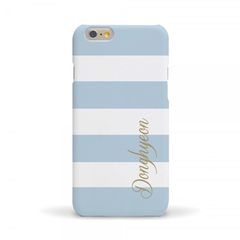 韩制顶级烤漆 专属刻名款横条浅蓝:iPhone全系列,三星NOTE,S系列 - 手机壳/手机套 - 其他材质 