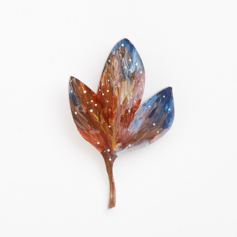 Picture of brooch [leaf] - 胸针 - 压克力 咖啡色
