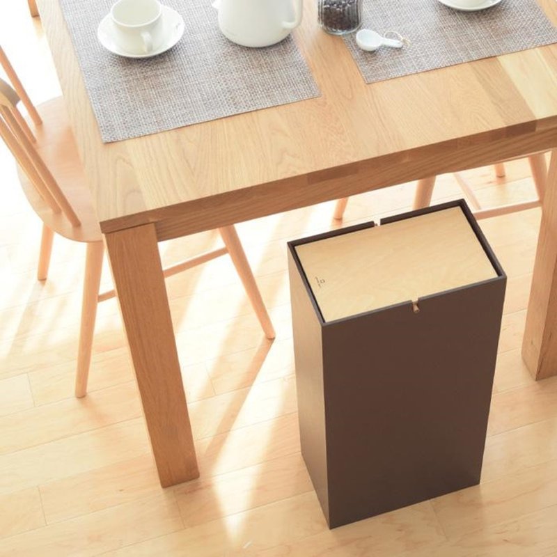 日本 yamato NOPPO 木制风格摆动式垃圾桶20L - 垃圾桶 - 木头 