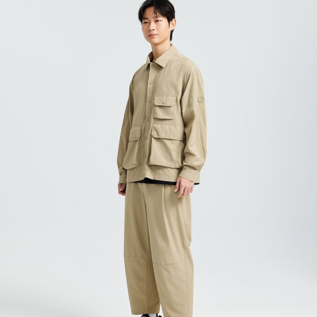 PALLADIUM 防泼水长袖衬衫 中性款 卡其 1011530 - 男装外套 - 尼龙 白色