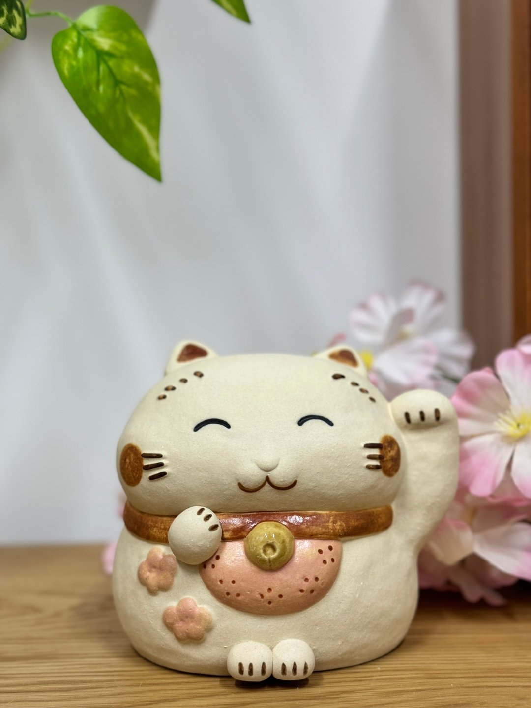 福来樱花招财猫 - 摆饰 - 陶 