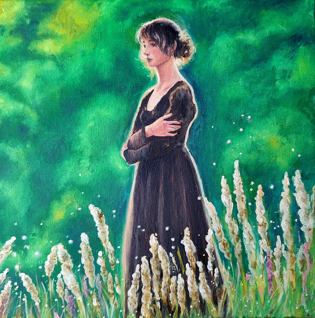 Girl Painting 女孩 Landscape Painting On Canvas 原创油画 Hanging Painting 风景挂画 花卉植物 - 海报/装饰画/版画 - 其他材质 多色