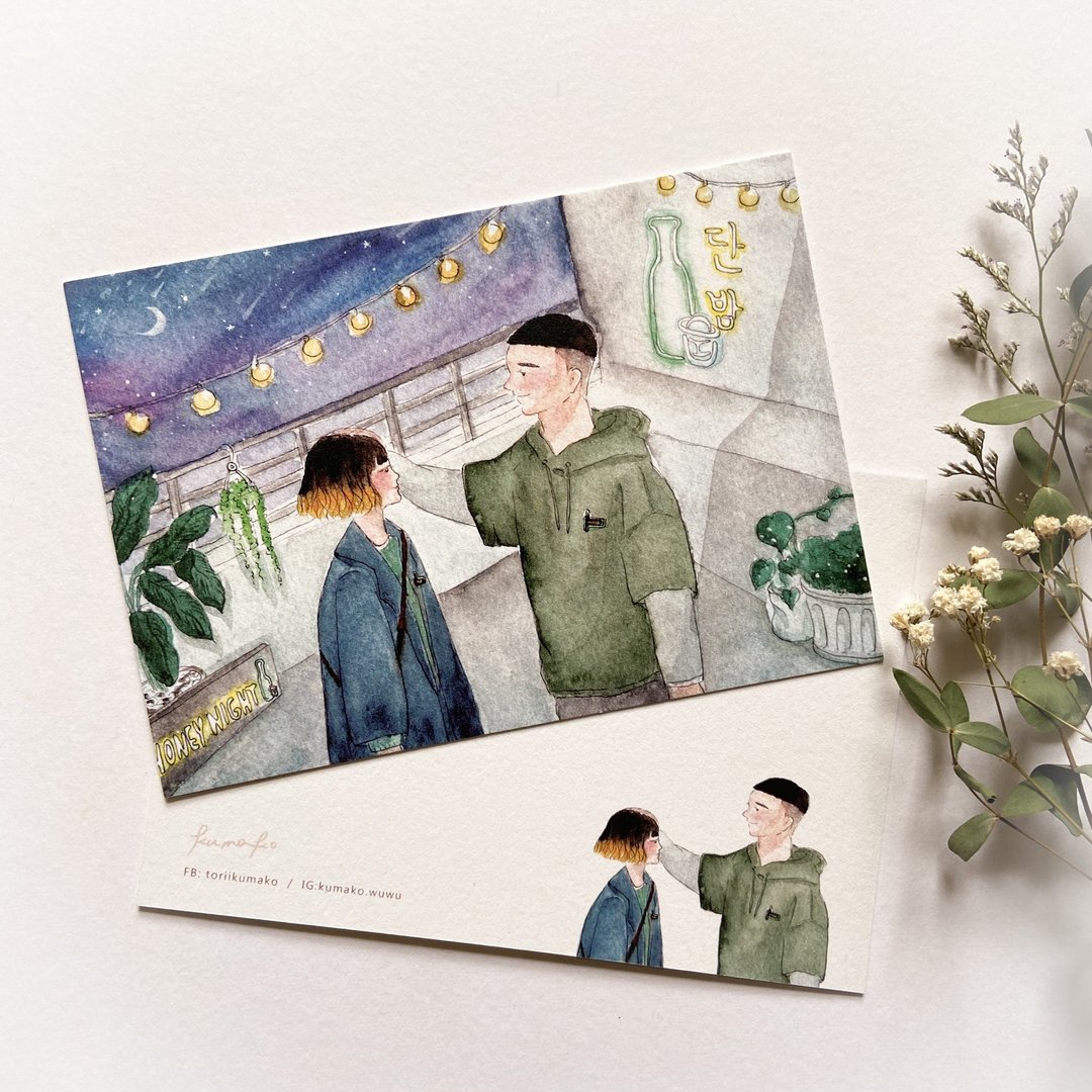 插画明信片 - 理想的爱情 - 卡片/明信片 - 纸 白色