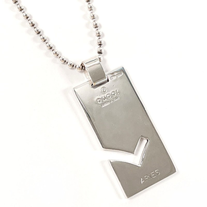 【日本直寄．二手美品】Gucci GUCCI 项链 牌型 星座 ARIES 牡羊座 圆珠链 银 925 - 项链 - 纯银 银色
