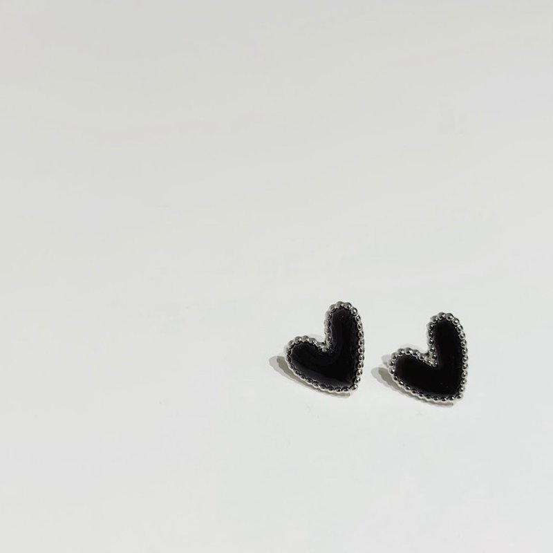 不锈钢 爱心 胎毛 母乳耳环 - 婴儿饰品 - 不锈钢 