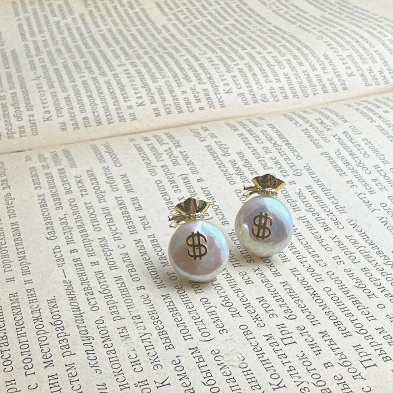 Alpha handmade 天然巴洛克珍珠 开运福袋珍珠别针 - 胸针 - 珍珠 