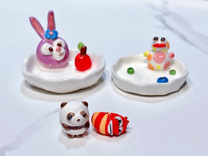 【 体验推广价】【 日本瓷土】手捏陶瓷豆皿 成品两件 团报 - 陶艺 - 陶 